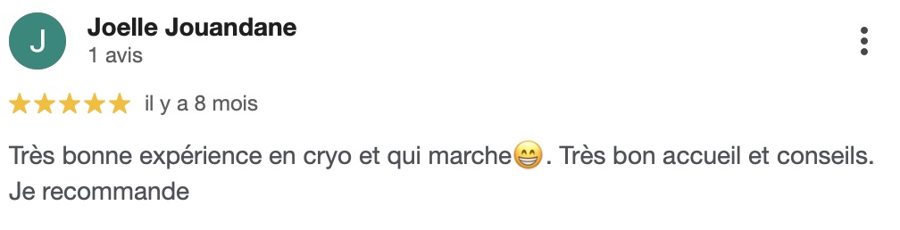 Avis Google de Joelle Jouandane